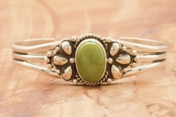 Native American Jewelry Genuine Royston Turquoise Sterling Silver Bracelet